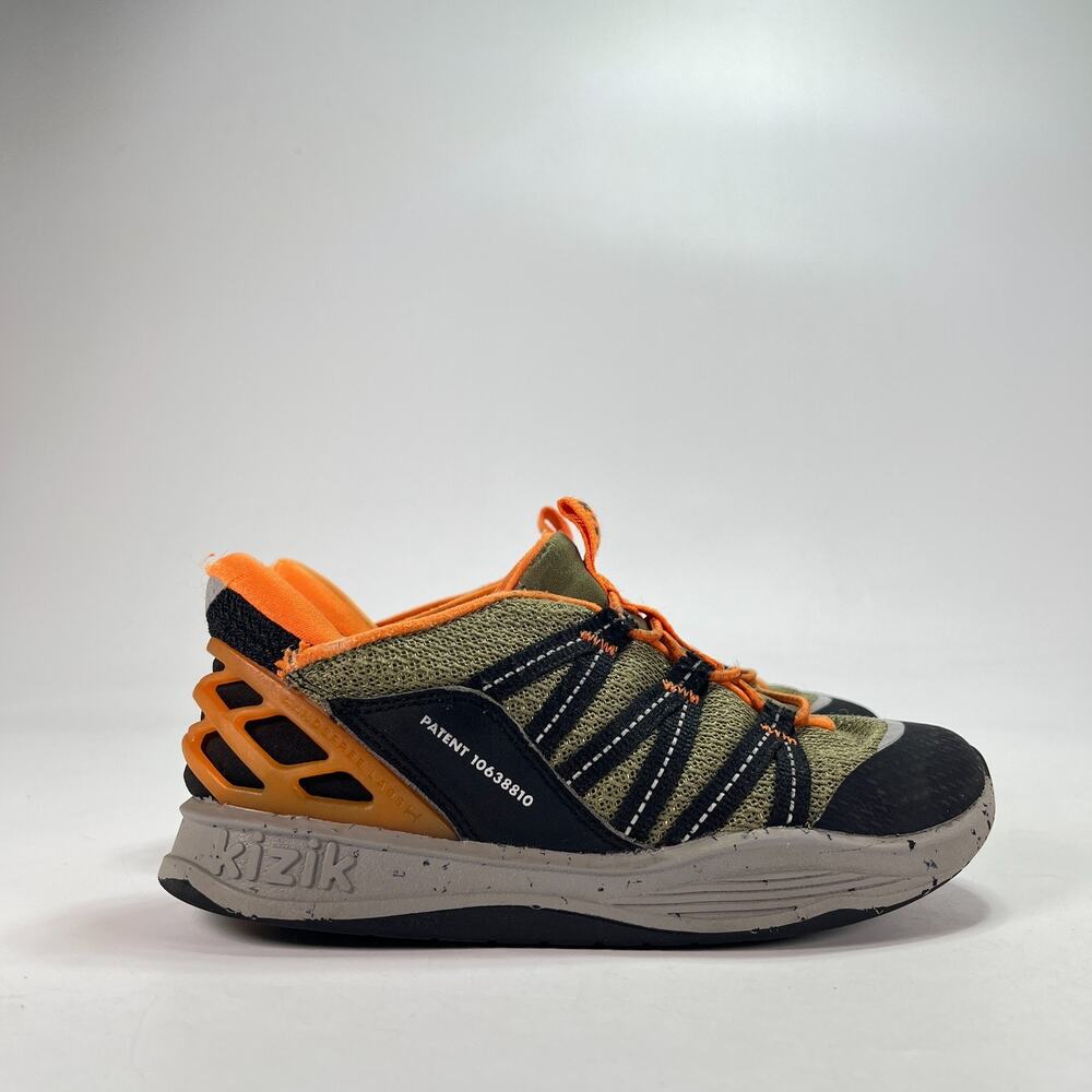 Kizik Truckee Orange Green Black Casual Shoes Athletic Sneakers Youth Size 1Y